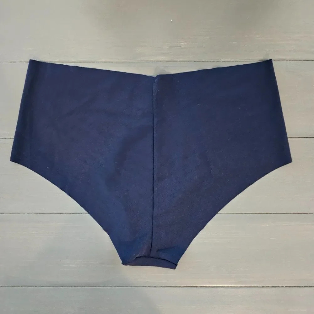 Victoria's Secret Women's Blue Low Rise Bikini No-Show Hiphugger Panty Size L - Picture 9 of 13